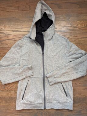 lululemon athletica Men's City Sweat Gray Full-Zip Hooded Jacket
